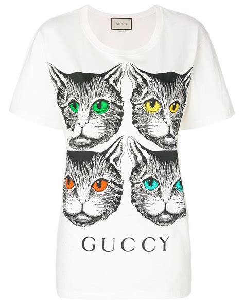 mystic cat and gucci print t shirt|Designer Pet Collection .